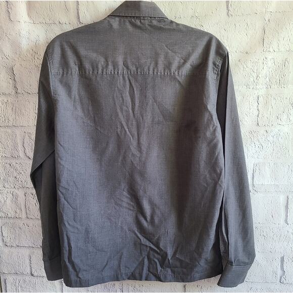Conwell For Men Gray H&M Hook And Loop Dress Shirt Size Small - Picture 2 of 9